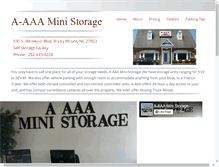 Tablet Screenshot of a-aaaministorage.com